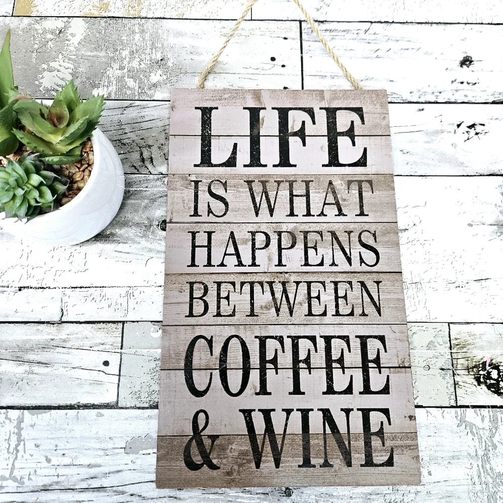 Coffee & Wine Farmhouse Sign - Picture 4 of 7